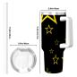 Preview: Tumbler mit Hundemotiv Motte1 - Edelstahl, Becher, 1L, mit Strohhalm, bunt, Motive in Digitaler Popart, AmStaff, Staffordshire, SOKA, Listenhund